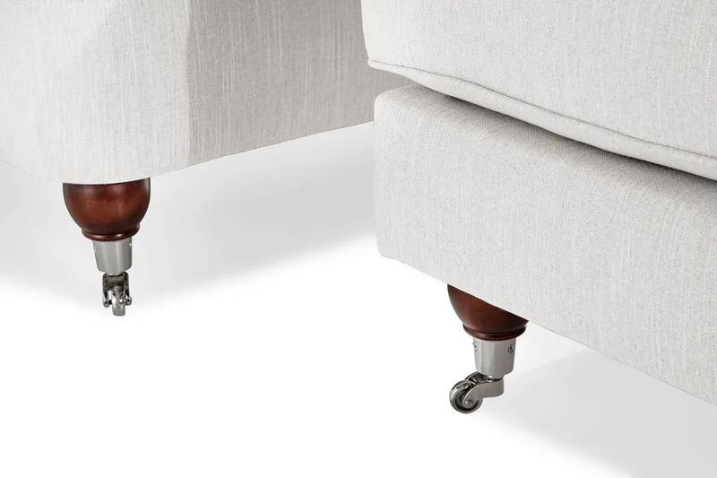 Howard Riviera Fåtölj med Fotpall - Linnebeige - Möbler - Vardagsrum - Fåtöljer - Fåtölj med fotpall