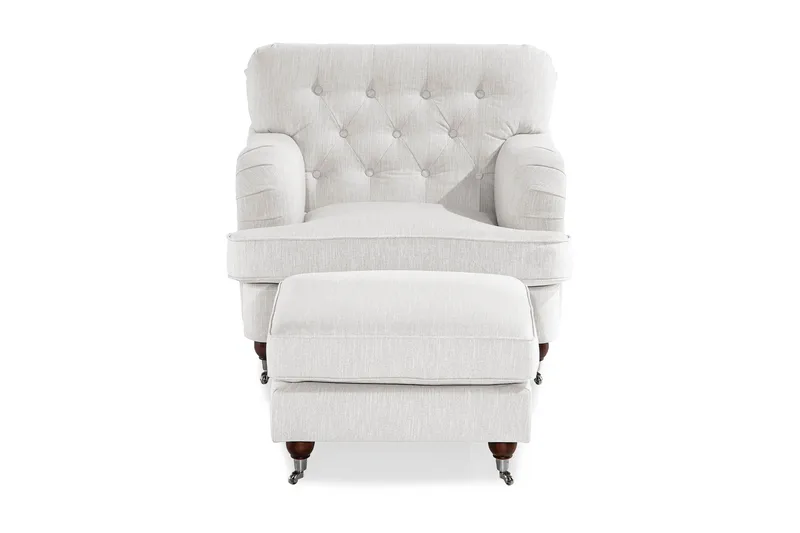 Howard Riviera Fåtölj med Fotpall - Linnebeige - Möbler - Vardagsrum - Fåtöljer - Fåtölj med fotpall