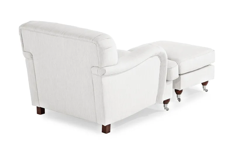 Howard Riviera Fåtölj med Fotpall - Linnebeige - Möbler - Vardagsrum - Fåtöljer - Fåtölj med fotpall