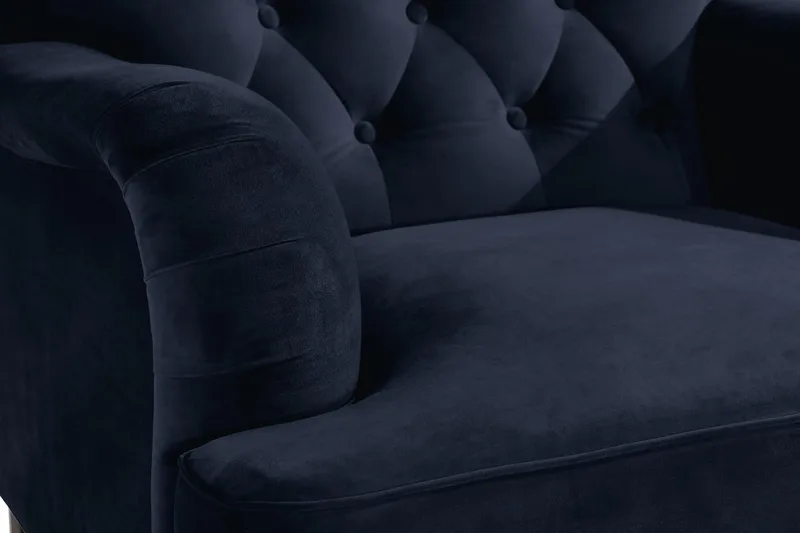 Howard Riviera Fåtölj med Fotpall - Midnattsblå - Möbler - Vardagsrum - Fåtöljer - Fåtölj med fotpall