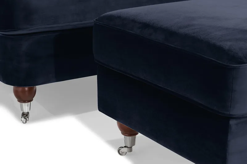 Howard Riviera Fåtölj med Fotpall - Midnattsblå - Möbler - Vardagsrum - Fåtöljer - Fåtölj med fotpall