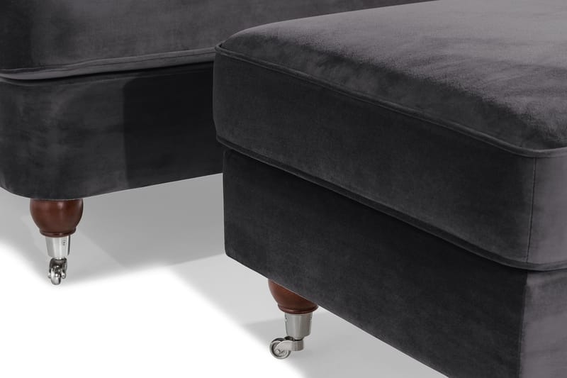 Howard Riviera Fåtölj med Fotpall - Mörkgrå - Möbler - Vardagsrum - Fåtöljer - Fåtölj med fotpall