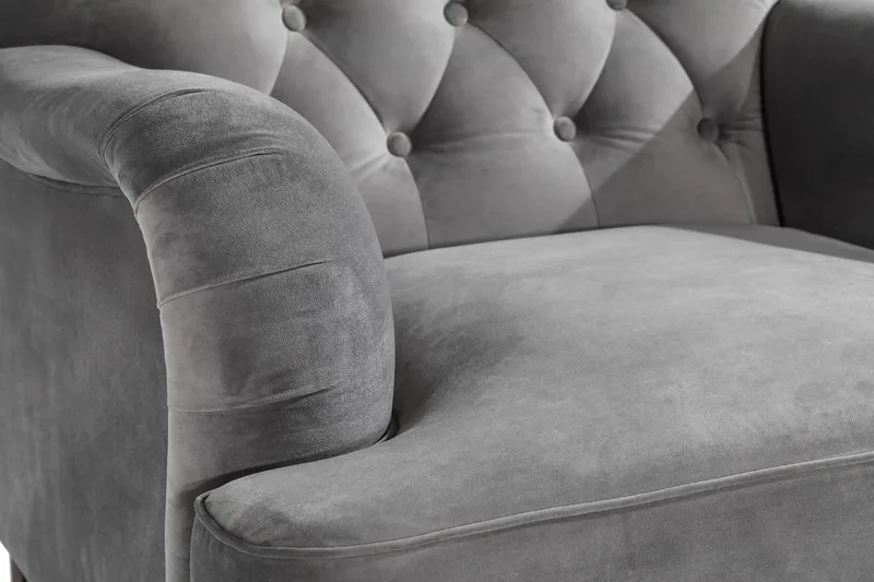 Howard Riviera Fåtölj med Fotpall - Silvergrå - Möbler - Vardagsrum - Fåtöljer - Fåtölj med fotpall