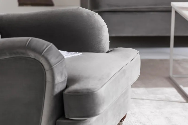 Howard Riviera Fåtölj med Fotpall - Silvergrå - Möbler - Vardagsrum - Fåtöljer - Fåtölj med fotpall