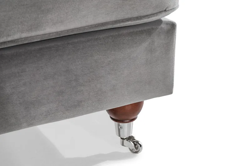 Howard Riviera Fåtölj med Fotpall - Silvergrå - Möbler - Vardagsrum - Fåtöljer - Fåtölj med fotpall