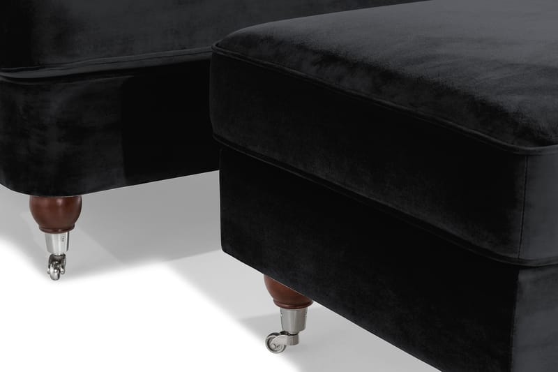 Howard Riviera Fåtölj med Fotpall - Svart - Möbler - Vardagsrum - Fåtöljer - Fåtölj med fotpall