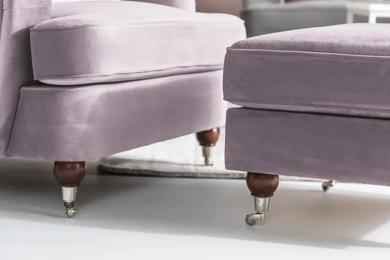 Howard Riviera Sammetsfåtölj - Lila - Möbler - Vardagsrum - Fåtöljer - Howard fåtölj