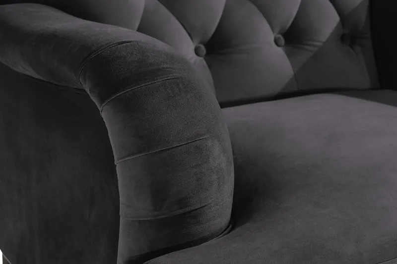 Howard Riviera Sammetsfåtölj - Mörkgrå - Möbler - Vardagsrum - Fåtöljer - Howard fåtölj