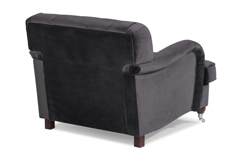 Howard Riviera Sammetsfåtölj - Mörkgrå - Möbler - Vardagsrum - Fåtöljer - Howard fåtölj