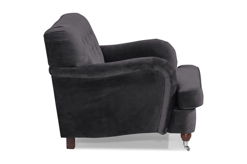 Howard Riviera Sammetsfåtölj - Mörkgrå - Möbler - Vardagsrum - Fåtöljer - Howard fåtölj