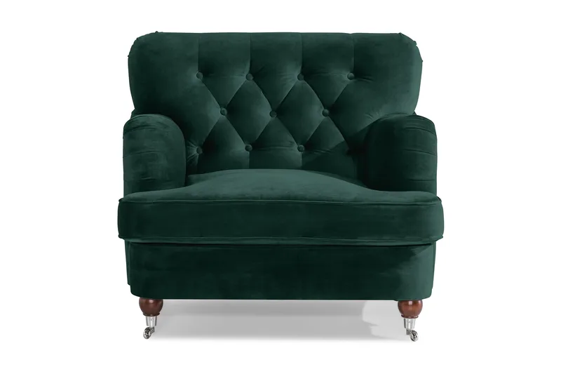 Howard Riviera Sammetsfåtölj - Mörkgrön - Möbler - Vardagsrum - Fåtöljer - Howard fåtölj