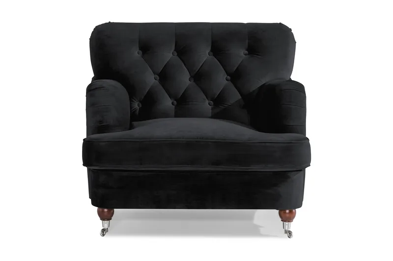 Howard Riviera Sammetsfåtölj - Svart - Möbler - Vardagsrum - Fåtöljer - Howard fåtölj