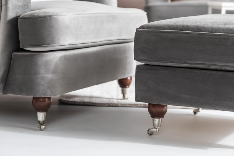 NOTTING HILL Sammetsfåtölj  Silvergrå - Möbler - Vardagsrum - Fåtöljer - Howard fåtölj