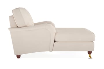 Howard Lyx Klassisk Schäslongsfåtölj med Hjul i Tyg - Beige - Möbler - Vardagsrum - Fåtöljer