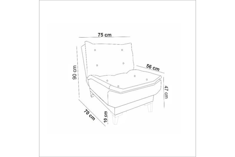 Hunterville Fåtölj - Mörkblå - Möbler - Vardagsrum - Fåtöljer - Fåtölj utan armstöd