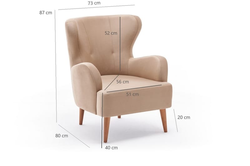 Idaburn Fåtölj - Cream - Möbler - Vardagsrum - Fåtöljer