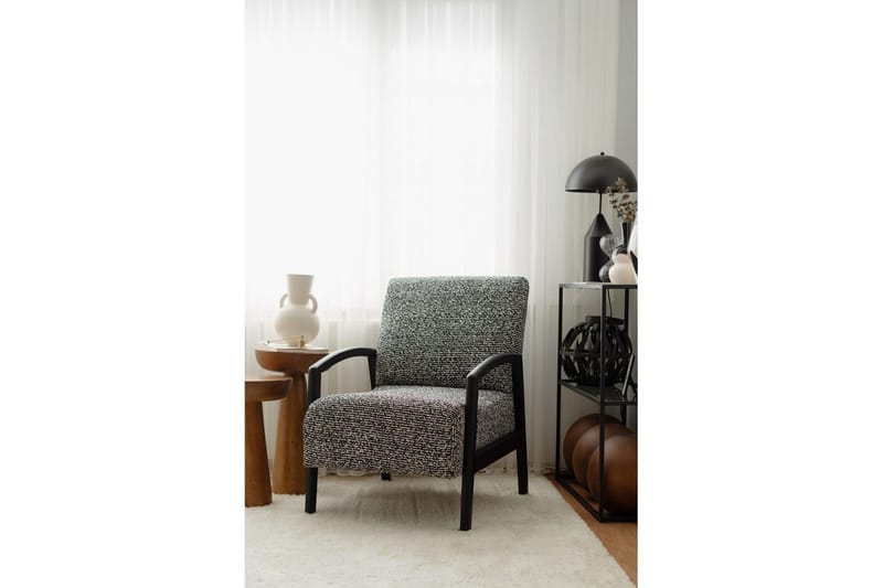 Illen Öronlappsfåtölj, Svart/Vit