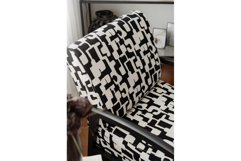 Illen Öronlappsfåtölj - Svart/Vit - Möbler - Vardagsrum - Fåtöljer - Öronlappsfåtölj