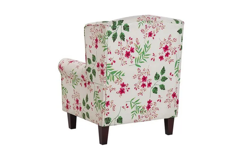 Ingeberg Fåtölj med Fotpall Blommönster - Beige - Möbler - Vardagsrum - Fåtöljer