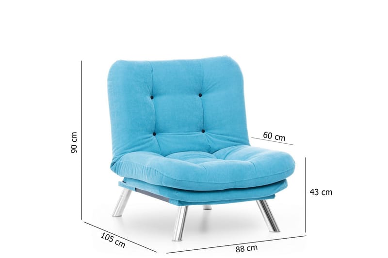 Janiece Fåtölj - Turkos - Möbler - Vardagsrum - Fåtöljer - Fåtölj utan armstöd