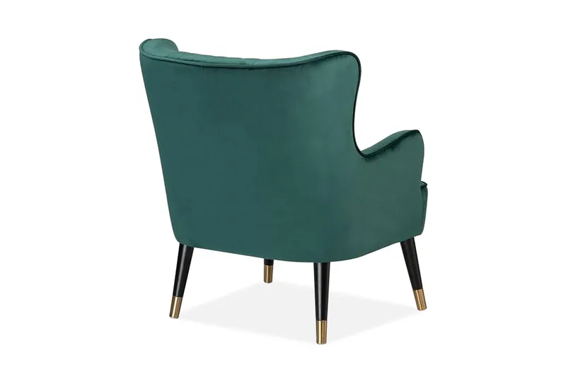 Jermeka Fåtölj Sammet - Grön - Möbler - Vardagsrum - Fåtöljer