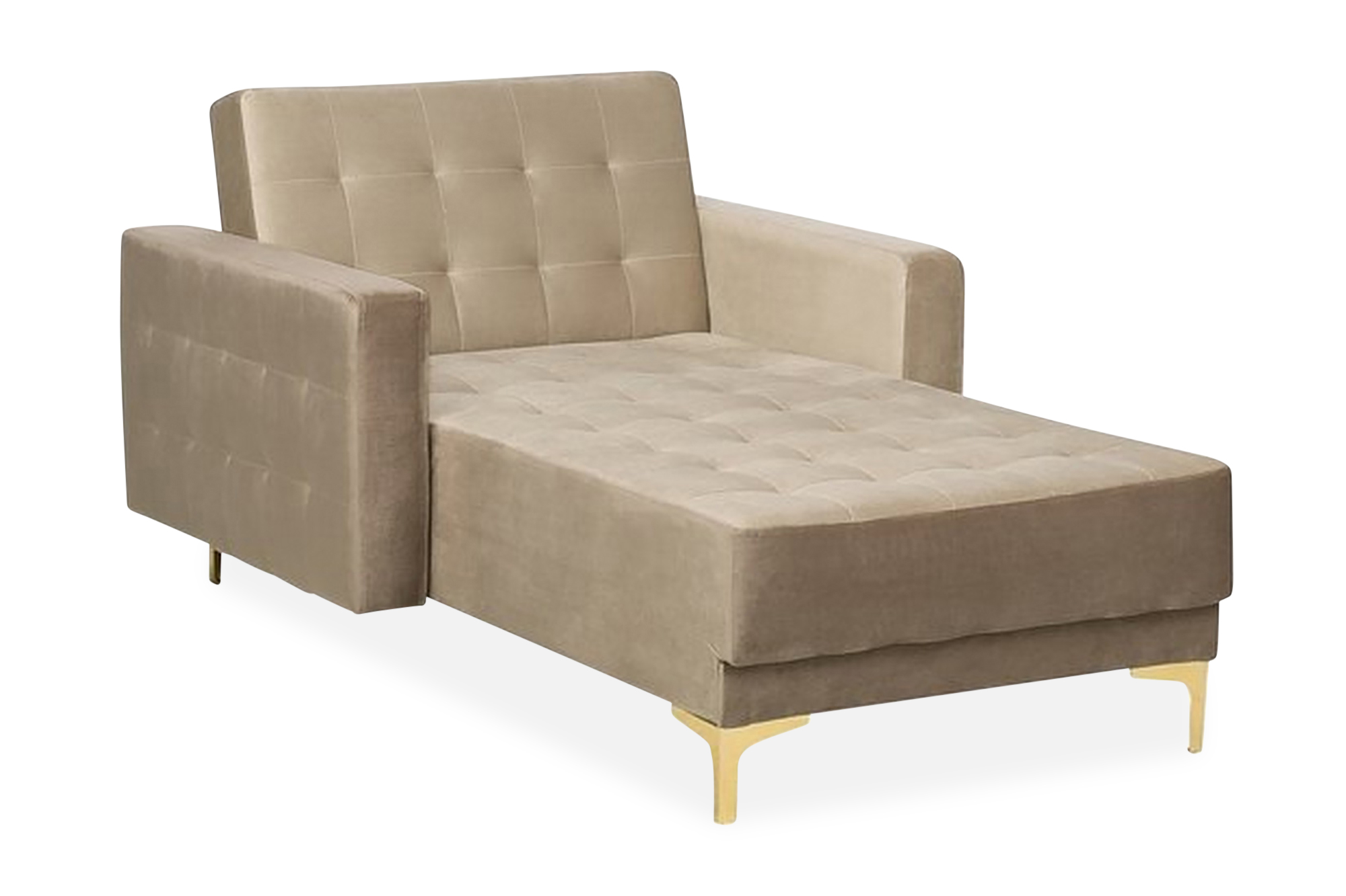 KIEFF Schäslong Sammet Beige –