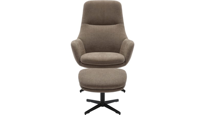 Kiresto Fåtölj med pall snurrfunktion - Grå - Möbler - Vardagsrum - Fåtöljer - Biofåtöljer & reclinerfåtöljer