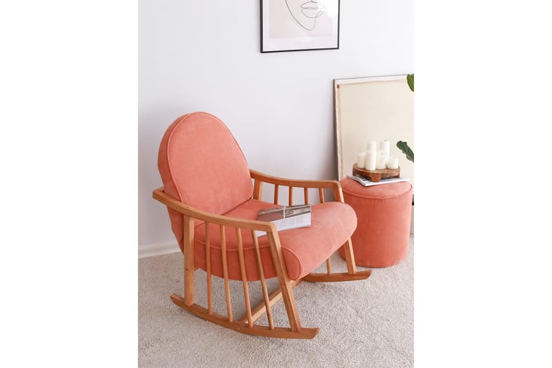 Klea Fåtölj - Korall - Möbler - Vardagsrum - Stolar & sittmöbler - Snurrstolar & gungstolar