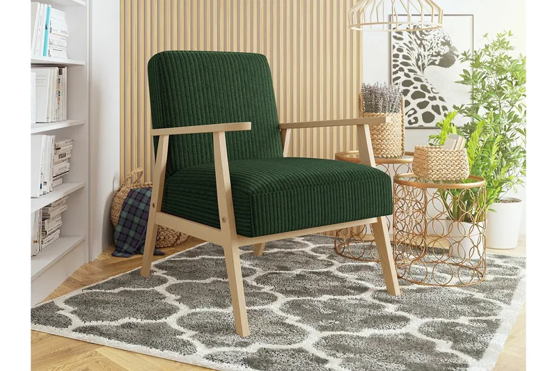 Knocklong Fåtölj Dark green/Brown - Möbler - Vardagsrum - Fåtöljer