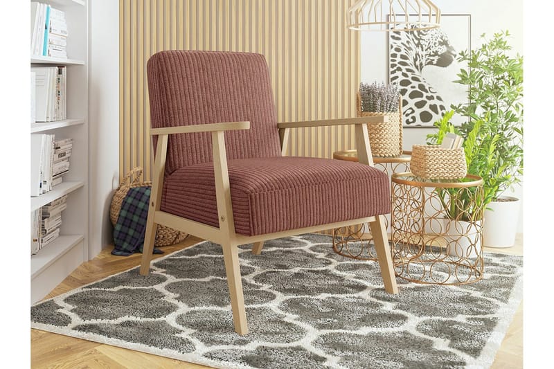 Knocklong Fåtölj Pink/Brown - Möbler - Vardagsrum - Fåtöljer