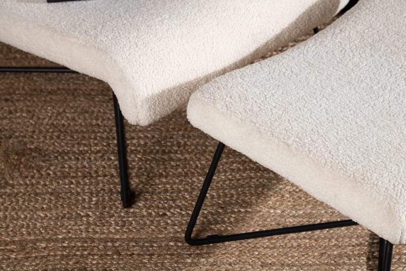 Laconia Fåtölj - Vit - Möbler - Vardagsrum - Fåtöljer - Fåtölj med fotpall