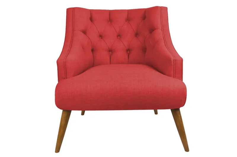 Lamonti Fåtölj - Röd/Natur - Möbler - Vardagsrum - Fåtöljer