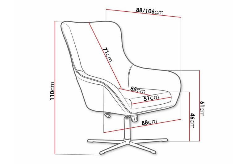 Laytown Fåtölj Brown/Black - Möbler - Vardagsrum - Fåtöljer