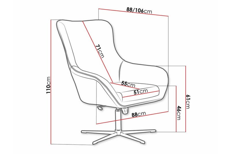 Laytown Fåtölj Dark Blue/Black - Möbler - Vardagsrum - Fåtöljer