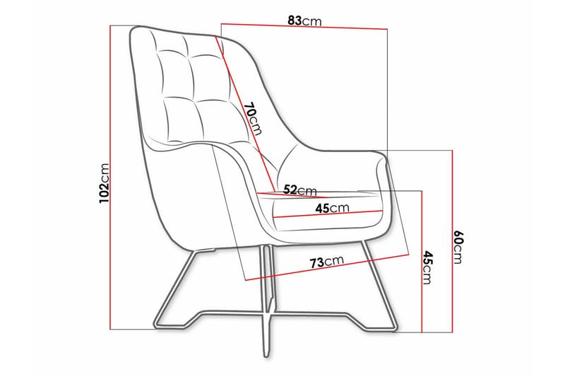 Laytown Fåtölj Dark grey - Möbler - Vardagsrum - Fåtöljer