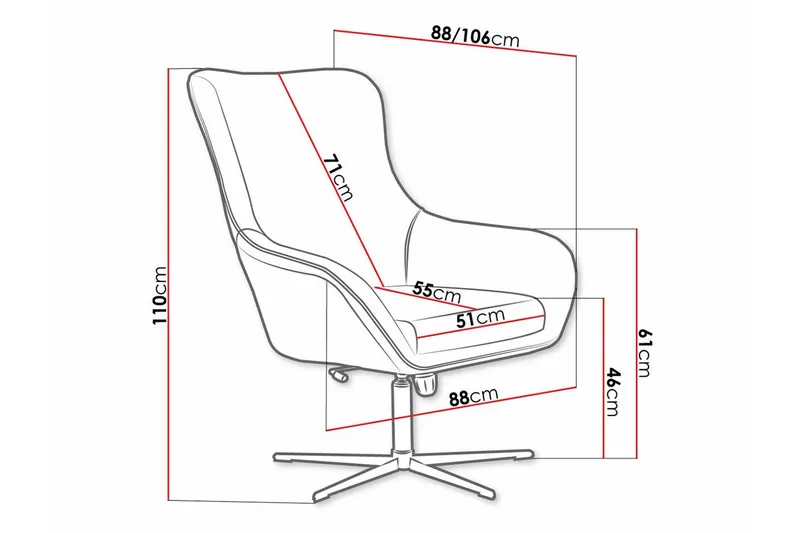 Laytown Fåtölj Dark grey - Möbler - Vardagsrum - Fåtöljer