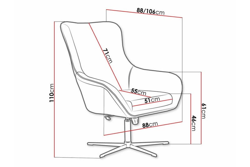 Laytown Fåtölj Mustard yellow - Möbler - Vardagsrum - Fåtöljer