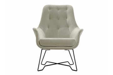 Laytown Modern Fåtölj i Tyg med Metallben - Beige - Möbler - Vardagsrum - Fåtöljer