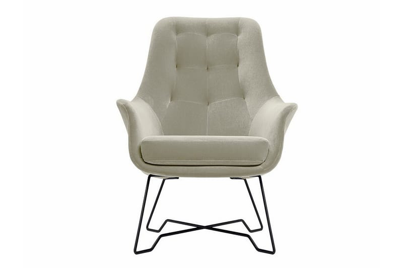 Laytown Modern Fåtölj i Tyg med Metallben - Beige - Möbler - Vardagsrum - Fåtöljer