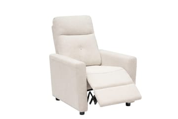 Leia Manuell Reclinerfåtölj i Tyg - Beige - Möbler - Vardagsrum - Fåtöljer - Biofåtöljer & reclinerfåtöljer