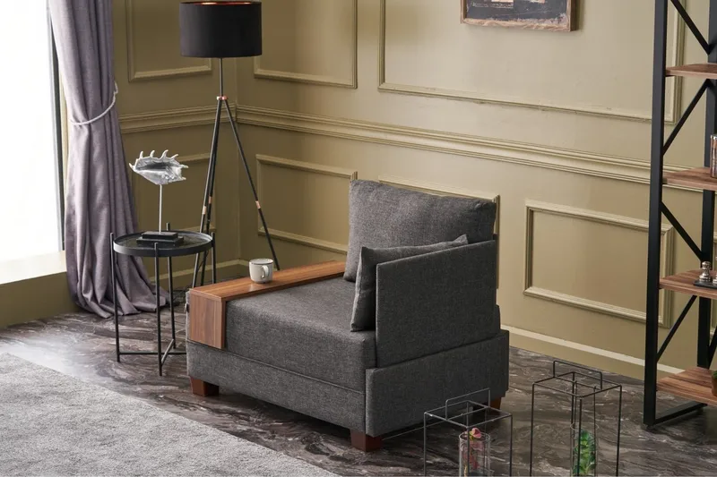 Algeria Schäslongfåtölj - Antracit - Möbler - Vardagsrum - Fåtöljer - Liggfåtöljer