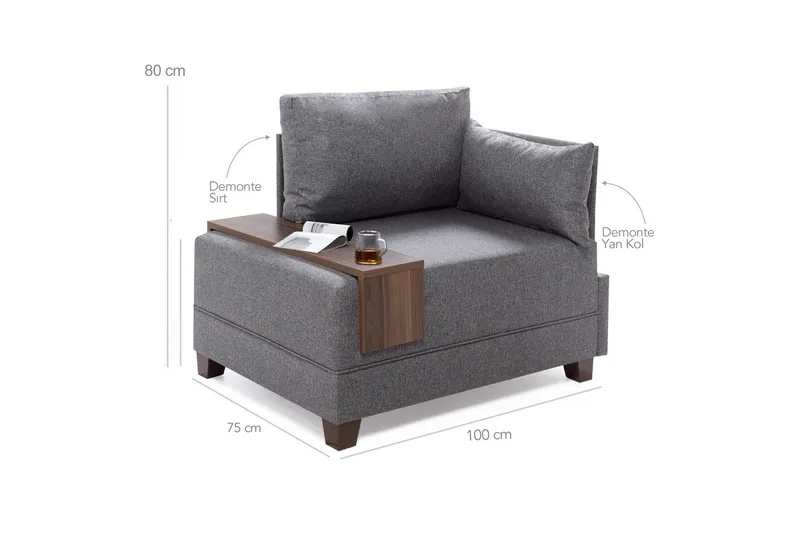 Algeria Schäslongfåtölj - Blå - Möbler - Vardagsrum - Fåtöljer - Liggfåtöljer