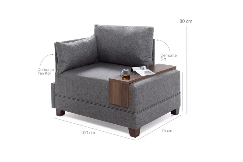 Algeria Schäslongfåtölj - Brun - Möbler - Vardagsrum - Fåtöljer - Liggfåtöljer