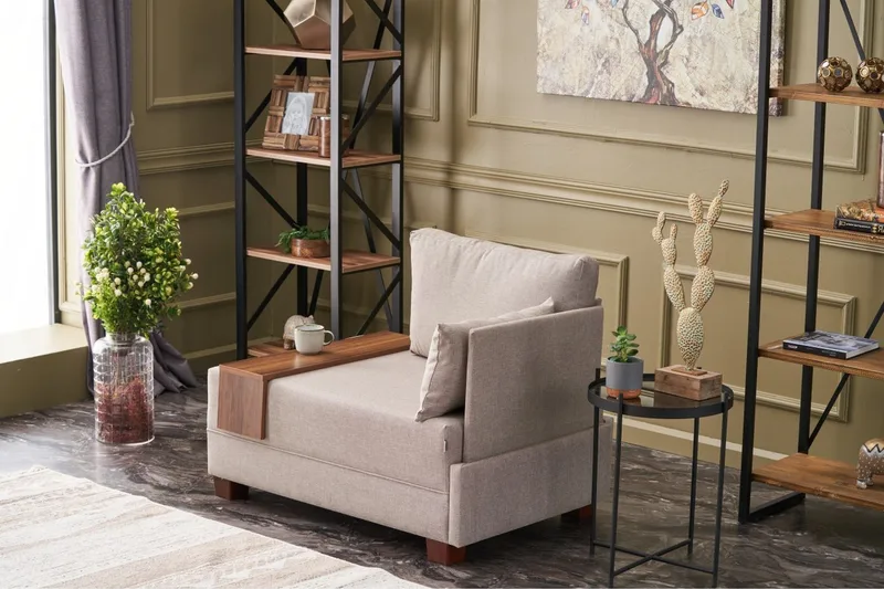 Algeria Schäslongfåtölj - Cream - Möbler - Vardagsrum - Fåtöljer - Liggfåtöljer