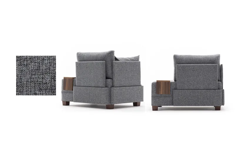 Algeria Schäslongfåtölj - Grå - Möbler - Vardagsrum - Fåtöljer - Liggfåtöljer