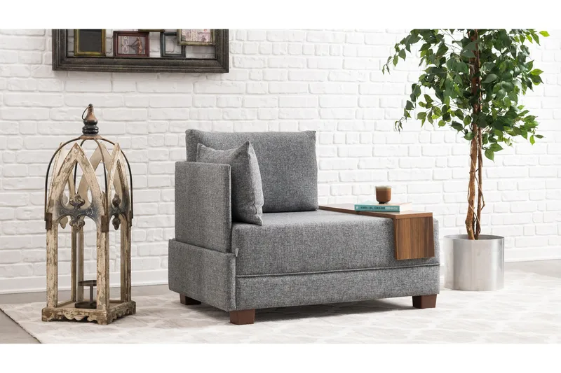 Algeria Schäslongfåtölj - Grå - Möbler - Vardagsrum - Fåtöljer - Liggfåtöljer