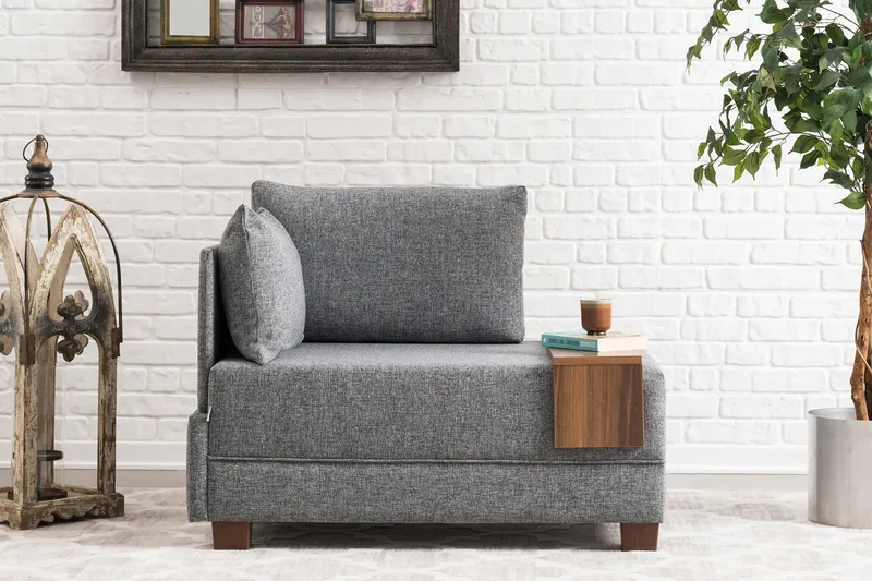 Algeria Schäslongfåtölj - Grå - Möbler - Vardagsrum - Fåtöljer - Liggfåtöljer