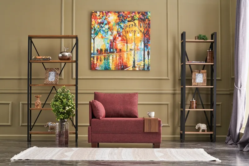 Algeria Schäslongfåtölj - Röd - Möbler - Vardagsrum - Fåtöljer - Liggfåtöljer