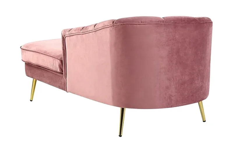 Allier Schäslong Vänster - Sammet/Rosa - Möbler - Vardagsrum - Fåtöljer - Liggfåtöljer