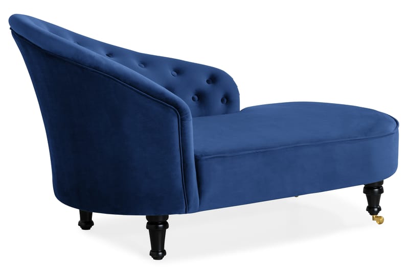 DANA Classic Schäslong Sammet Blå - Möbler - Vardagsrum - Fåtöljer - Liggfåtöljer